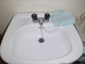 洗面水栓（給水管）　洗浄後