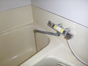 浴室水栓（給水管）　洗浄後